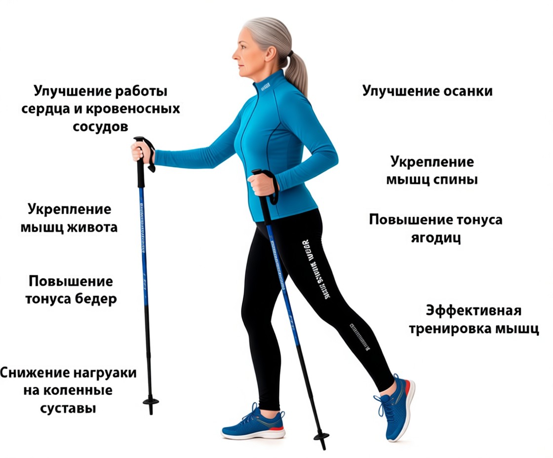 О преимуществах скандинавкой ходьбы