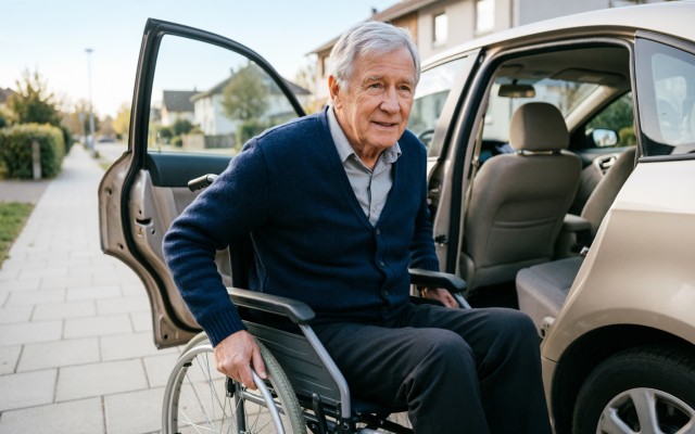 Как помочь пожилому человеку пересесть из инвалидной коляски в автомобиль и обратно