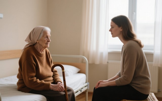 Обитатели домов престарелых бывают далеко не все одиноки